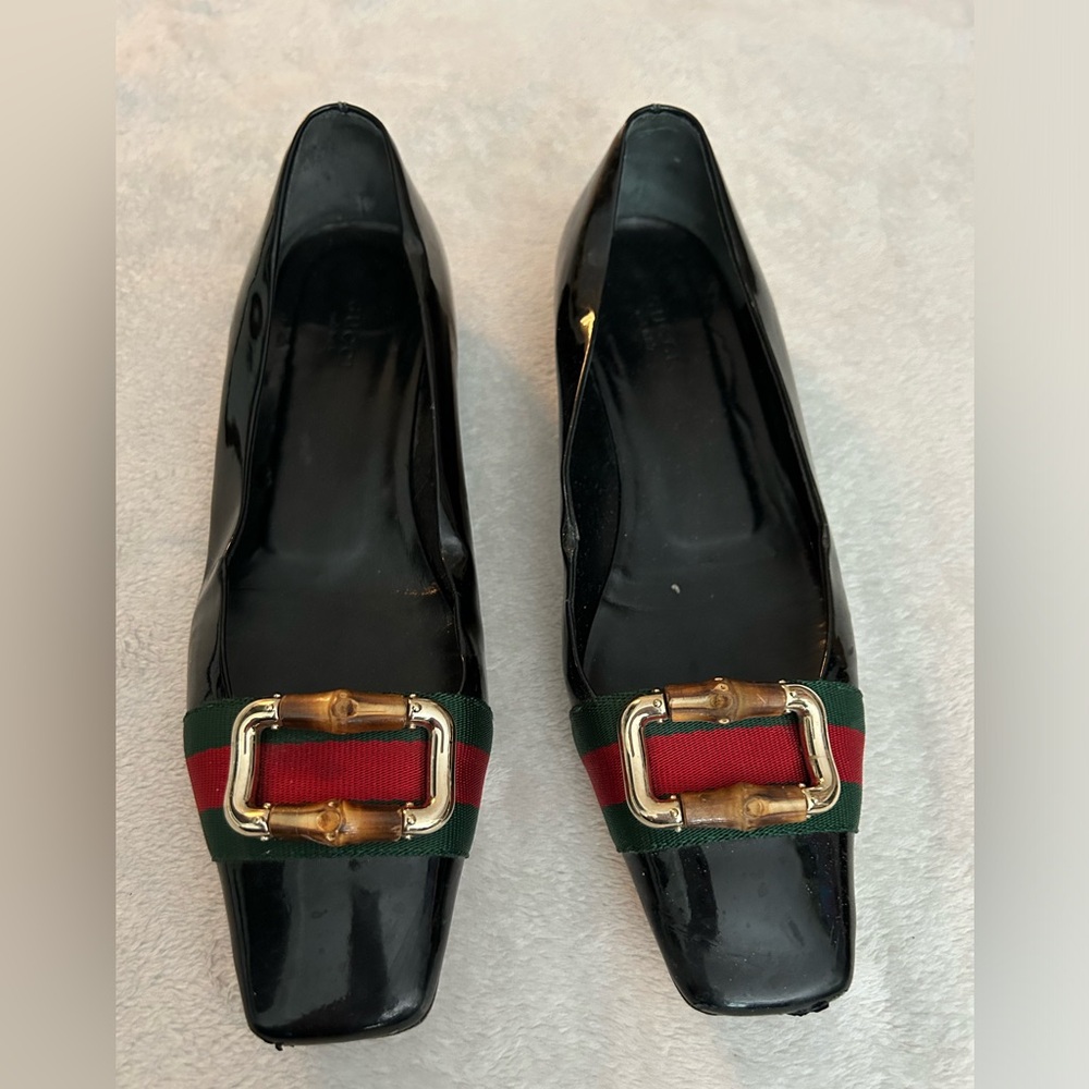 Gucci Patent Leather Flats.